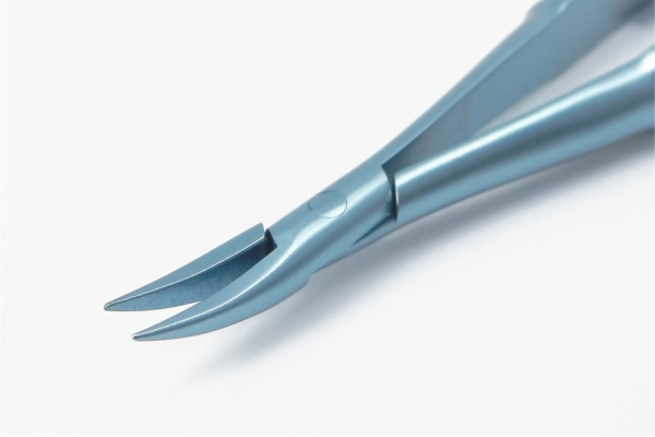 33-203 Castroviejo Needle Holder Curved Medium No Lock 9mm