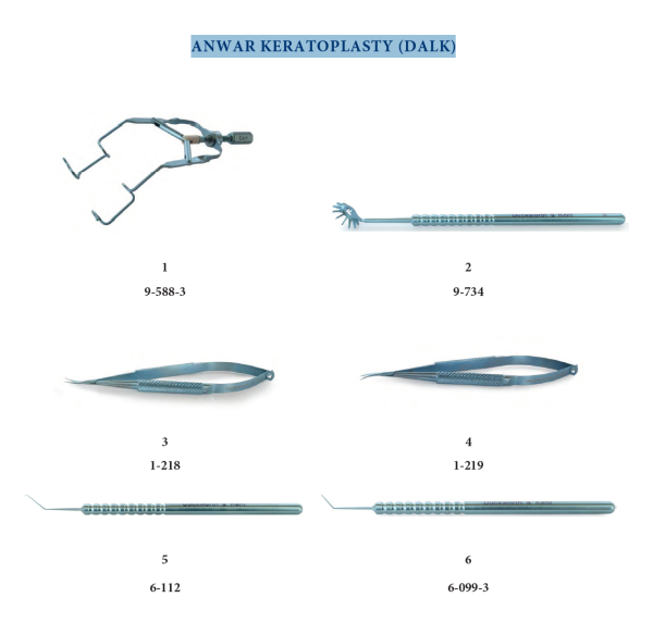 Anwar Keratoplasty (DALK) Instrument Set