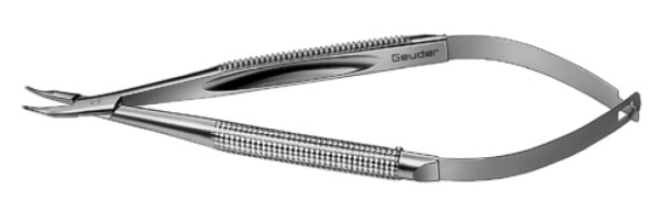 G17501 Barraquer Needle Holder Curved Delicate Locking 10mm