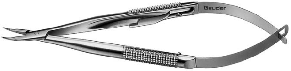 G17505 Barraquer  Needle Holder Curved Delicate No Lock 10mm