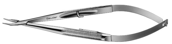 G17516  Barraquer Needle Holder Curved Extra Delicate Locking 11mm