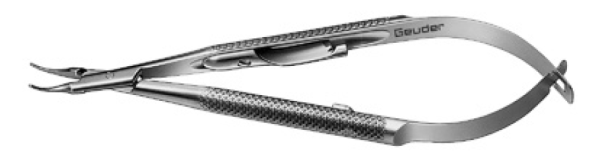 G17535 Barraquer-Troutman Needle Holder Curved Extra Delicate No Lock 10mm