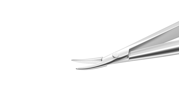 8-071S Barraquer Needle Holder Curved Fine No Lock 12mm