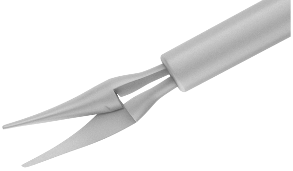 12-209-23H Curved Subretinal Scissors 23 Ga
