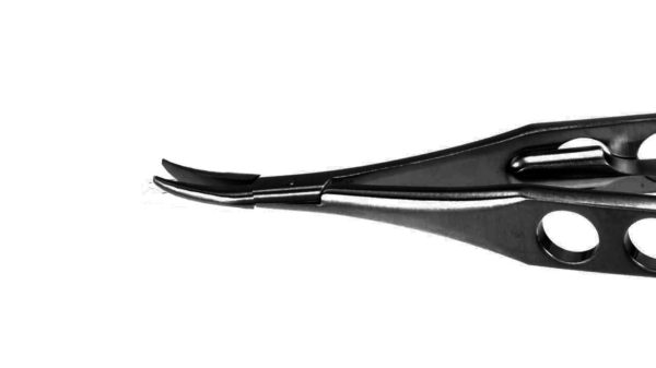 N-0030C McPherson Needle Holder Curved Extra Delicate Locking 10mm
