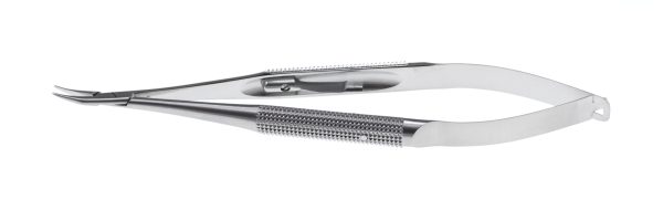 N-0340 Barraquer Needle Holder Curved Locking 9mm