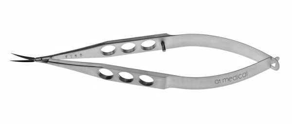 S-0110 Vannas Scissors Curved Sharp 8mm