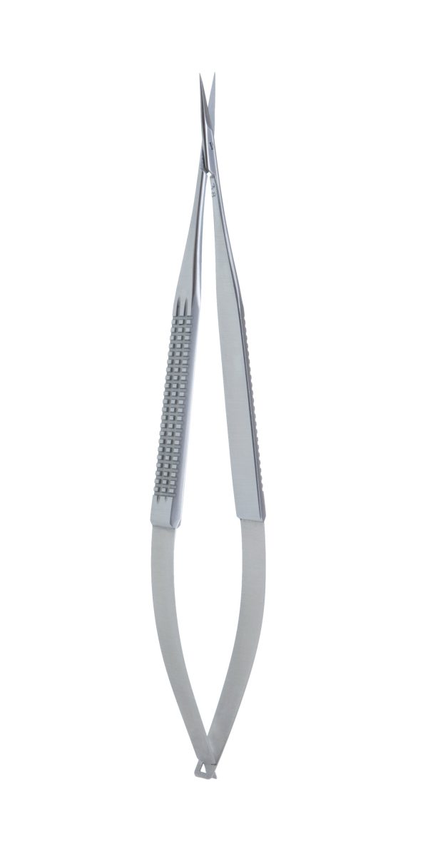 S-0330 Micro Spring Scissors Curved Sharp 10mm