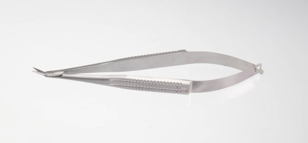 S-0370 Vannas Micro Spring Scissors Angled Sharp 10mm