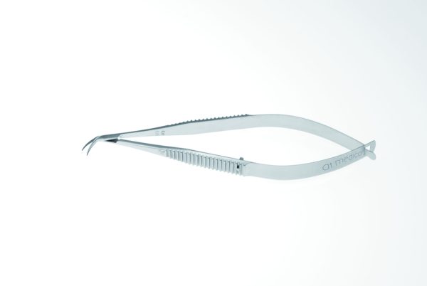 S-0400 Troutman-Katzin Corneal Transplant Scissors Curved Sharp Right 6mm